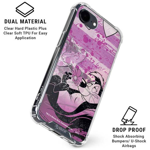 Looney Tunes Pepe Le Pew Purple Romance iPhone 16e Clear Case