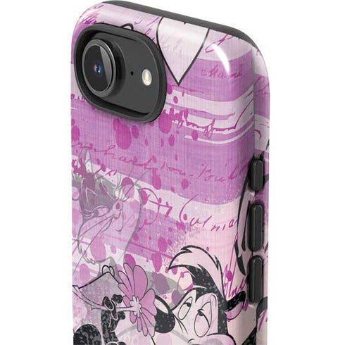Looney Tunes Pepe Le Pew Purple Romance iPhone 16e Impact Case
