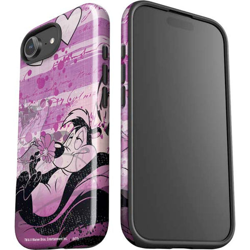 Looney Tunes Pepe Le Pew Purple Romance iPhone 16e Impact Case