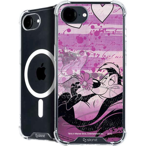 Looney Tunes Pepe Le Pew Purple Romance iPhone 16e MagSafe Case