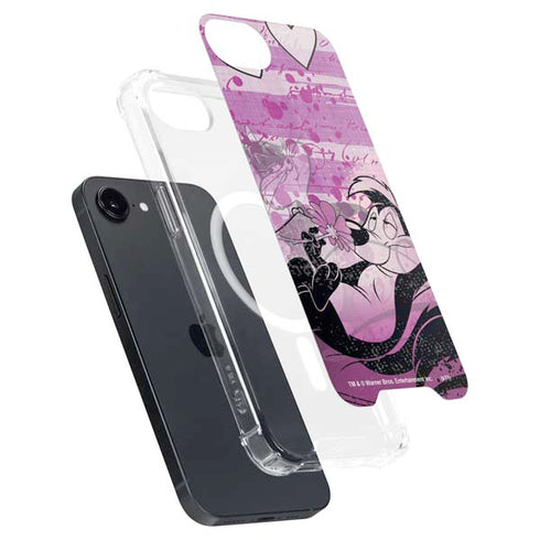Looney Tunes Pepe Le Pew Purple Romance iPhone 16e MagSafe Case