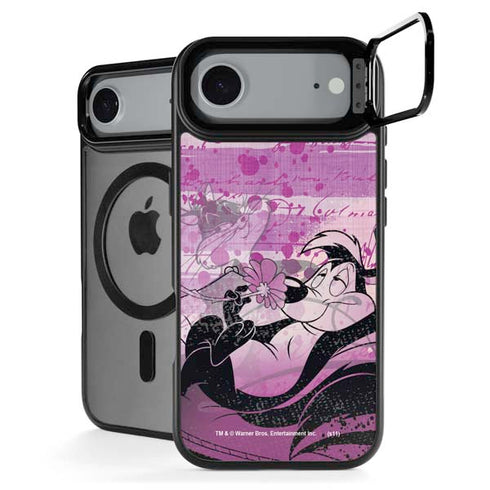 Looney Tunes Pepe Le Pew Purple Romance iPhone 17 Air Kickstand Case