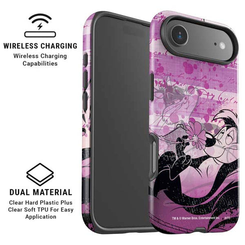 Looney Tunes Pepe Le Pew Purple Romance iPhone 17 Air Magsafe Impact Case
