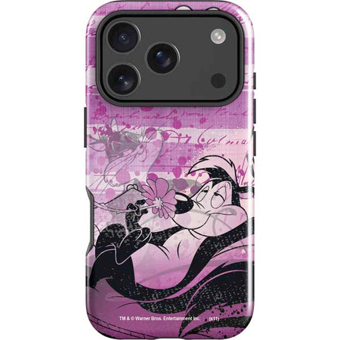 Looney Tunes Pepe Le Pew Purple Romance iPhone 17 Pro Max Impact Case