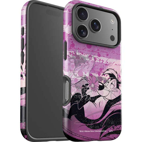 Looney Tunes Pepe Le Pew Purple Romance iPhone 17 Pro Max Impact Case