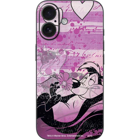 Looney Tunes Pepe Le Pew Purple Romance iPhone 17 Skin