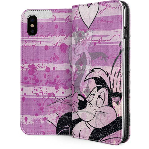 Looney Tunes Pepe Le Pew Purple Romance iPhone 8 Folio Case