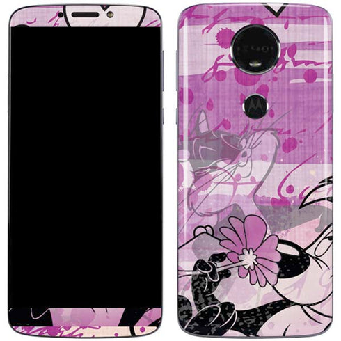 Looney Tunes Pepe Le Pew Purple Romance Moto E5 Plus Skin