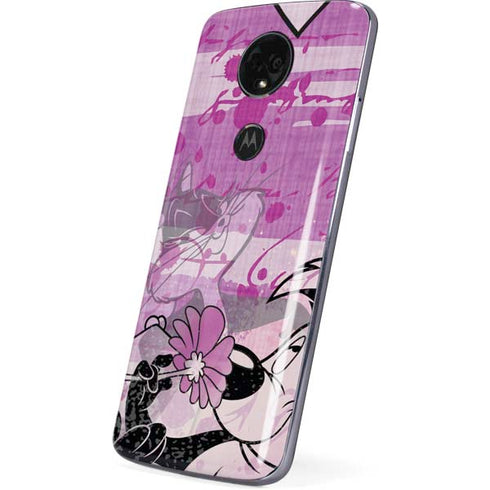 Looney Tunes Pepe Le Pew Purple Romance Moto E5 Plus Skin