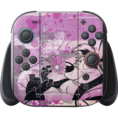 Looney Tunes Pepe Le Pew Purple Romance Nintendo Switch 2 (2025) with Joy-Con Skin