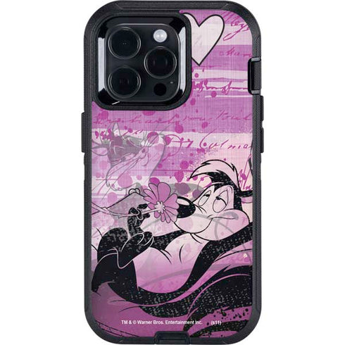 Looney Tunes Pepe Le Pew Purple Romance Otterbox Defender iPhone Skin