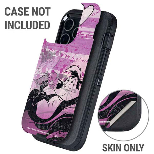 Looney Tunes Pepe Le Pew Purple Romance Otterbox Defender iPhone Skin