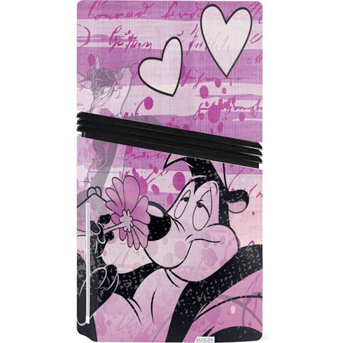 Looney Tunes Pepe Le Pew Purple Romance PS5 Pro Disk Console Skin