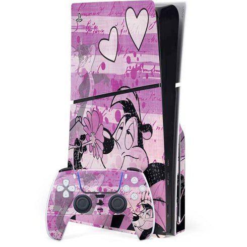 Looney Tunes Pepe Le Pew Purple Romance PlayStation PS5 Skins