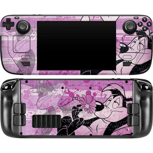 Looney Tunes Pepe Le Pew Purple Romance Steam Deck Handheld Gaming Computer Skin