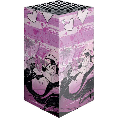 Looney Tunes Pepe Le Pew Purple Romance XBox Series X Digital Edition Console Skin