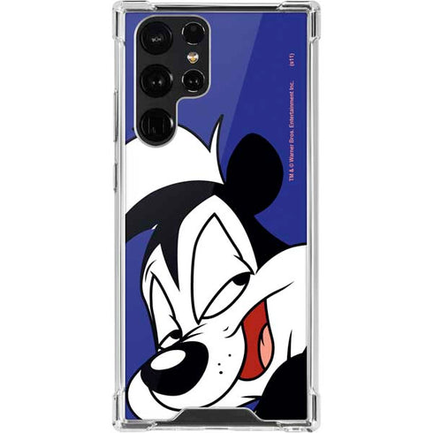 Looney Tunes Pepe Le Pew Zoomed In Galaxy S22 Ultra Clear Case