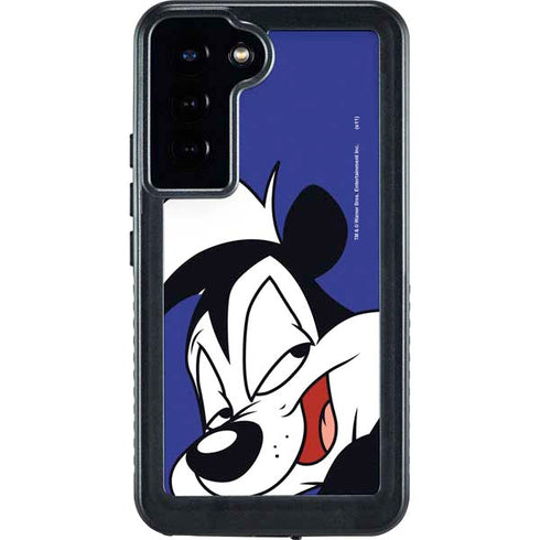 Looney Tunes Pepe Le Pew Zoomed In Galaxy S24 Plus Waterproof Case