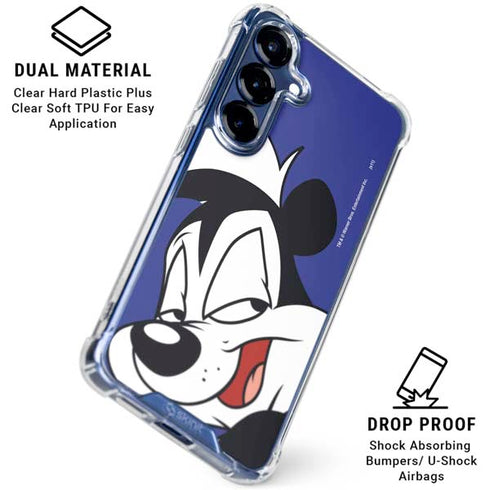 Looney Tunes Pepe Le Pew Zoomed In Galaxy S25 Clear Case