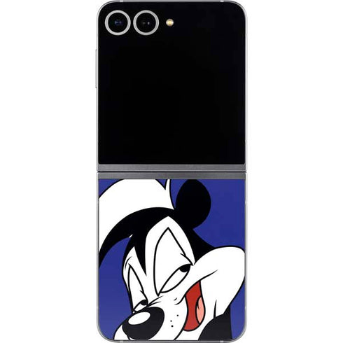 Looney Tunes Pepe Le Pew Zoomed In Galaxy Z Flip6 Skin