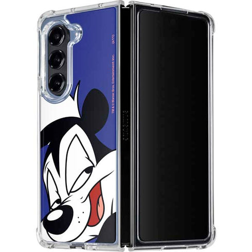 Looney Tunes Pepe Le Pew Zoomed In Galaxy Z Fold5 5G Clear Case