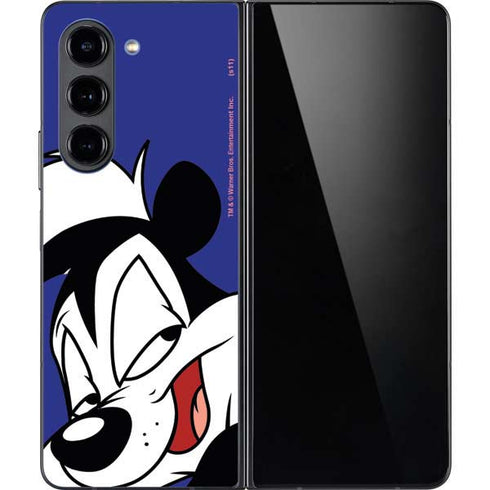 Looney Tunes Pepe Le Pew Zoomed In Galaxy Z Fold5 5G Skin