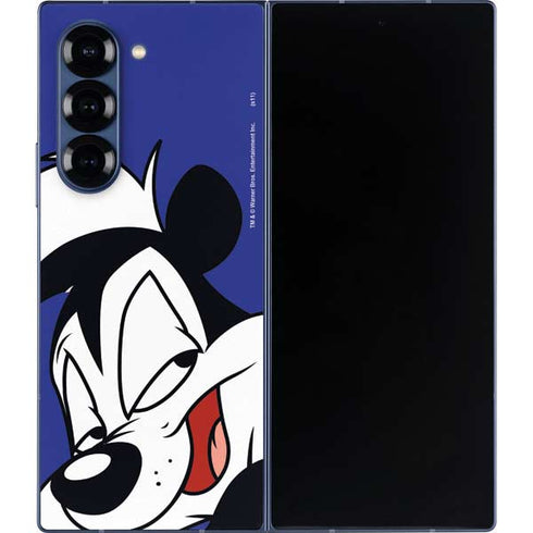 Looney Tunes Pepe Le Pew Zoomed In Galaxy Z Fold6 Skin