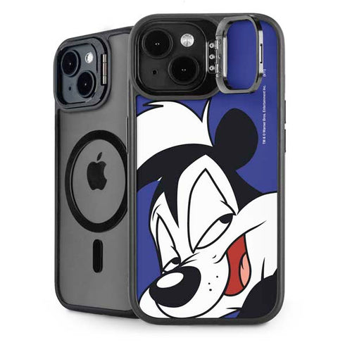 Looney Tunes Pepe Le Pew Zoomed In iPhone 14 Plus Kickstand Case