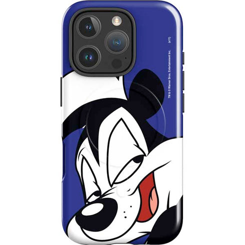 Looney Tunes Pepe Le Pew Zoomed In iPhone 16 Pro Max Magsafe Impact Case