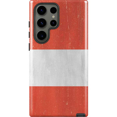 Peru Flag Distressed Galaxy S23 Ultra Pro Case