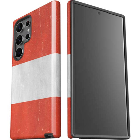 Peru Flag Distressed Galaxy S23 Ultra Pro Case