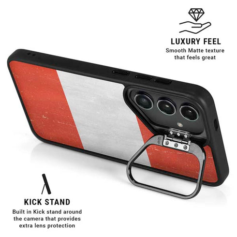 Peru Flag Distressed Galaxy S24 FE Kickstand Case