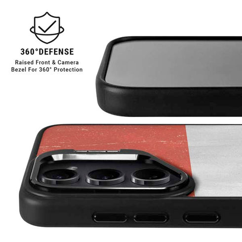 Peru Flag Distressed Galaxy S24 FE Kickstand Case