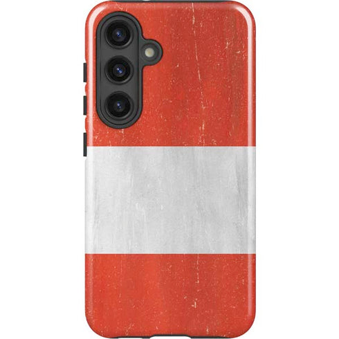 Peru Flag Distressed Galaxy S25 Impact Case