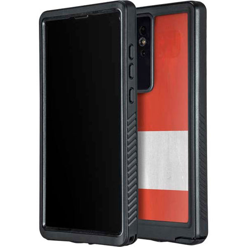 Peru Flag Distressed Galaxy S24 Ultra Waterproof Case