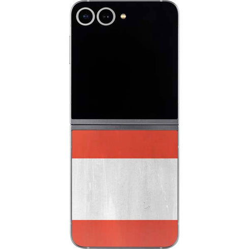 Peru Flag Distressed Galaxy Z Flip6 Skin