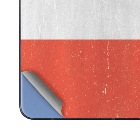 Peru Flag Distressed Galaxy Z Fold5 5G Skin