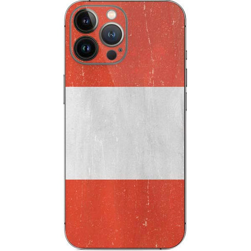 Peru Flag Distressed iPhone 15 Pro Max Skin