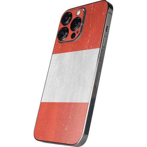 Peru Flag Distressed iPhone 15 Pro Max Skin