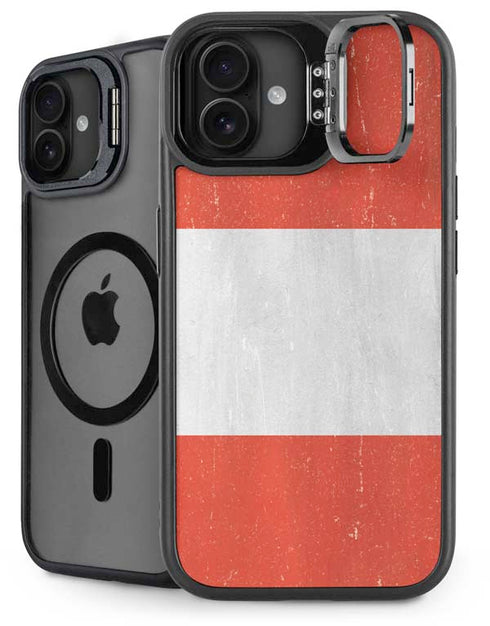 Peru Flag Distressed iPhone 16 Kickstand Case