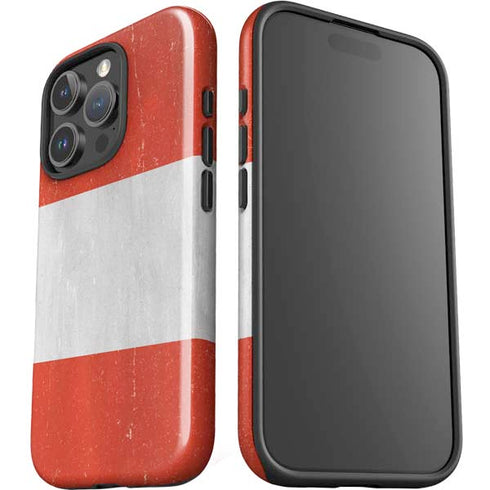 Peru Flag Distressed iPhone 16 Pro Impact Case