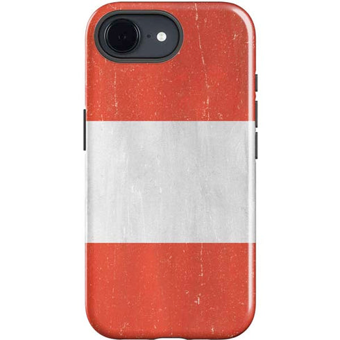 Peru Flag Distressed iPhone 16e Impact Case