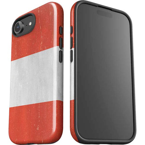 Peru Flag Distressed iPhone 16e Impact Case
