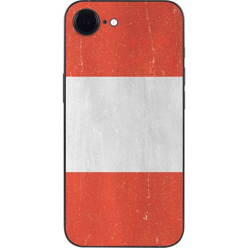 Peru Flag Distressed iPhone 16e Skin