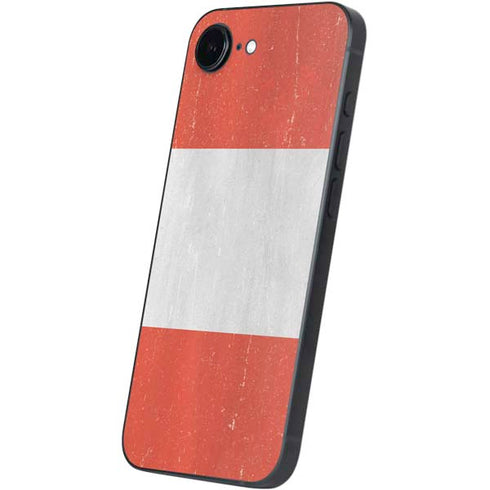 Peru Flag Distressed iPhone 16e Skin