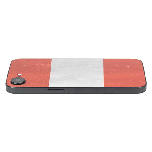 Peru Flag Distressed iPhone 16e Skin
