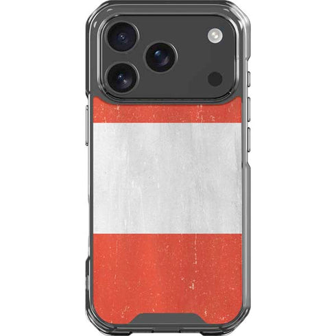 Peru Flag Distressed iPhone 18 Pro Clear Case