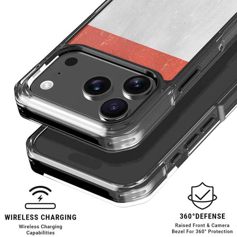 Peru Flag Distressed iPhone 18 Pro Clear Case