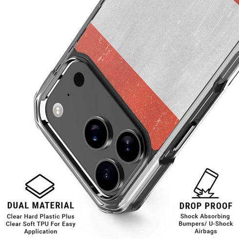Peru Flag Distressed iPhone 18 Pro Clear Case