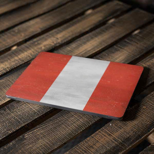 Peru Flag Distressed Apple MacBook Air Skin